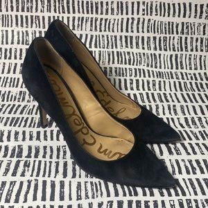 Sam Edelman Hazel Black Suede Pump Heels 7.5